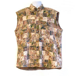 Patchwork shirt vest